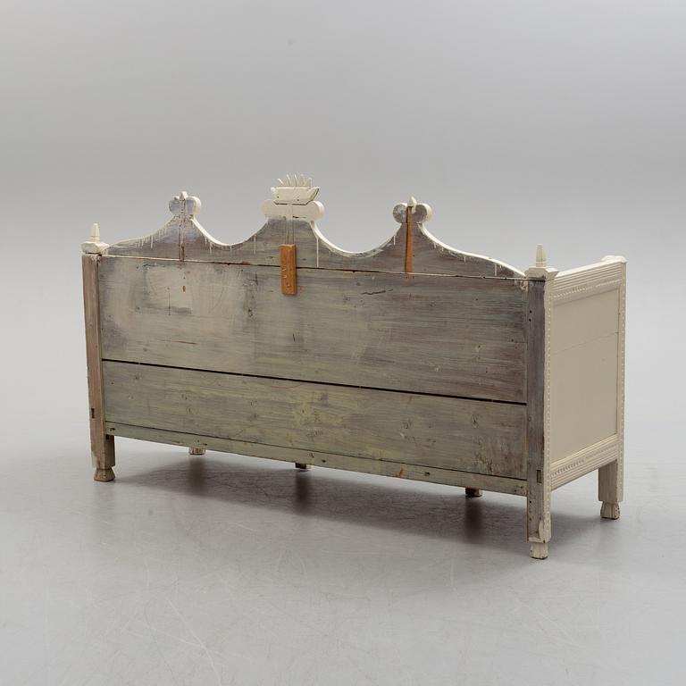 A painted pine sofa, 19th Century.