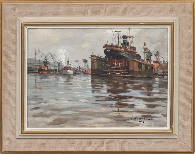 ERKKI KOSONEN, olja på duk. Signerad och daterad -55.