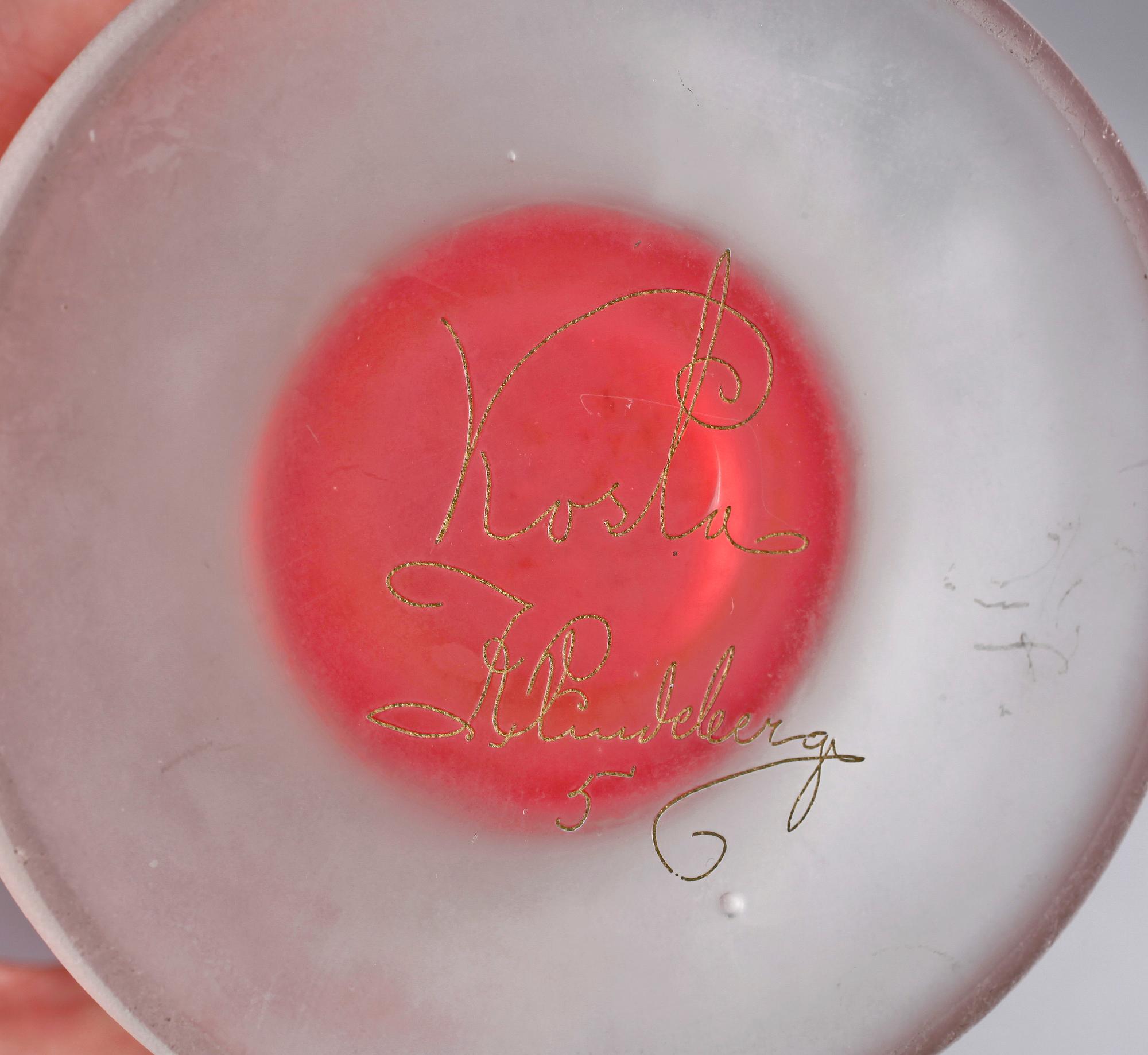 VAS, glas, jugend, Karl Lindeberg, Kosta, sign.