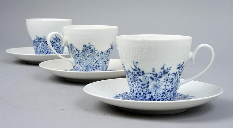 KAFFESERVIS, 23 delar, porslin, "Romanze", Björn Wiinblad, Rosenthal.