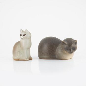 Lisa Larson, two figurines, 'Moses' and 'Murre', K-Studion and Gustavsbergs studio.
