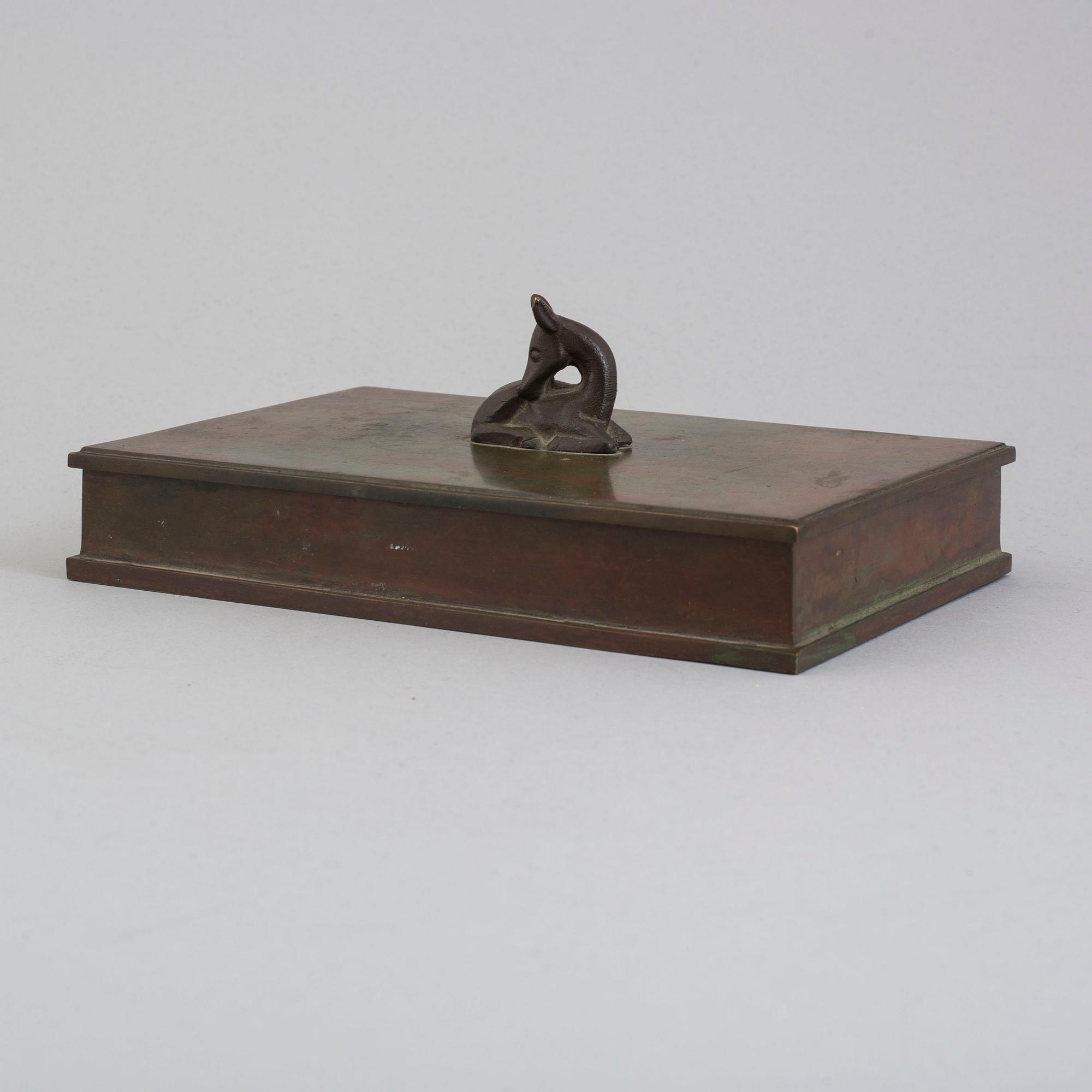 SUNE BÄCKSTRÖM, a bronze box from Malmö, 1930's.