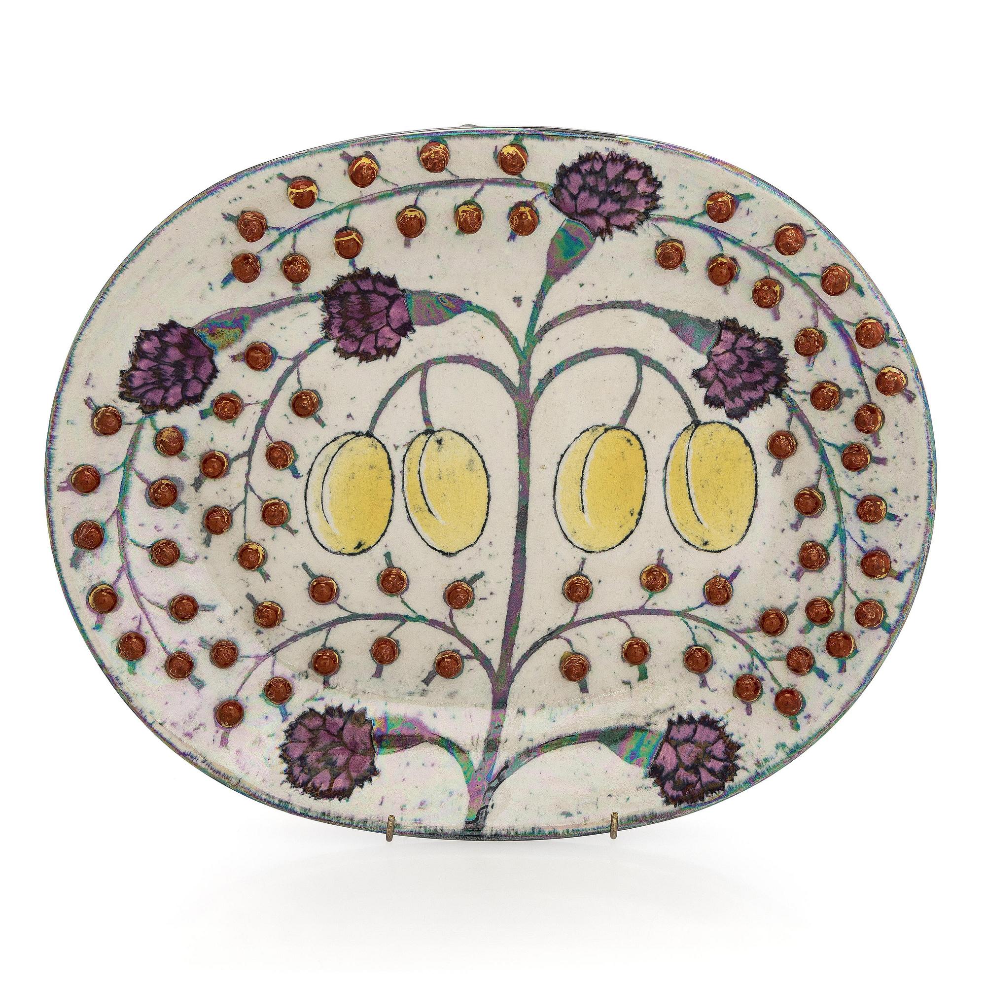 Birger Kaipiainen, Decorative dish, ceramic, signed Kaipiainen Arabia.