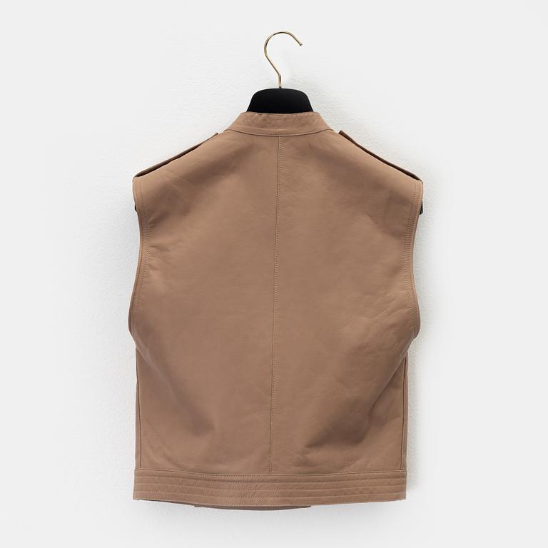 Lanvin, a leather vest, size 38.