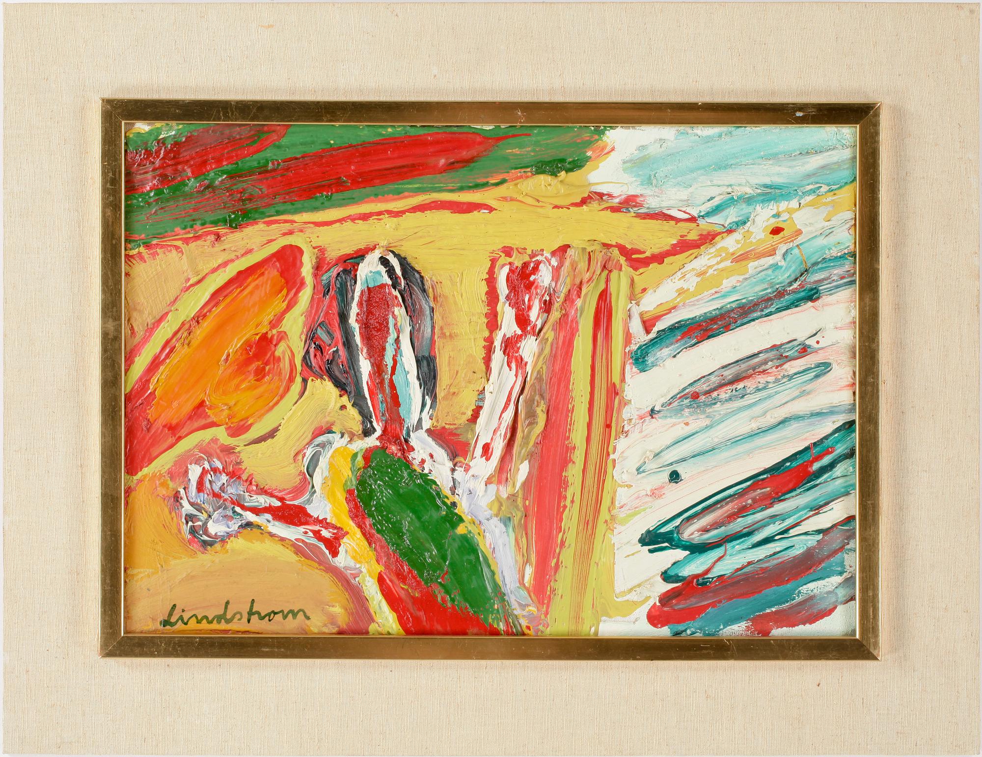 BENGT LINDSTRÖM. Olja på duk. Sign Lindström.