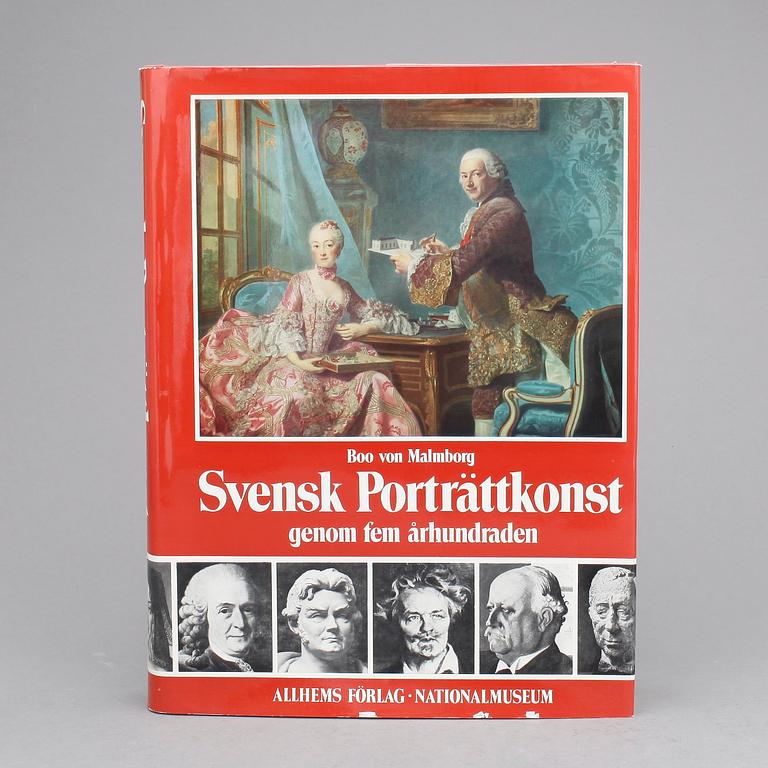 BÖCKER OM KONST, "Svensk porträttkonst" av Boo von Malmborg, 1978 resp "Pehr Hilleström", 1-2 av Gerda Cederblom, 1929.