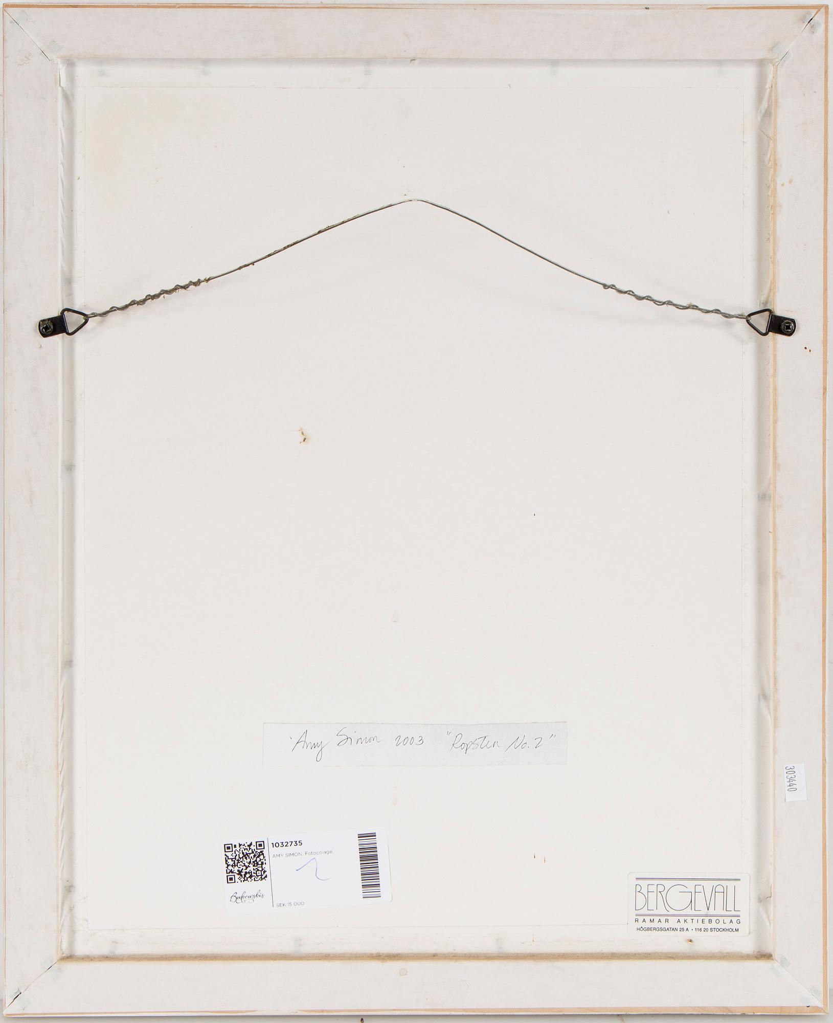 AMY SIMON, AMY SIMON, photo collage, signed and dated 2003 verso.