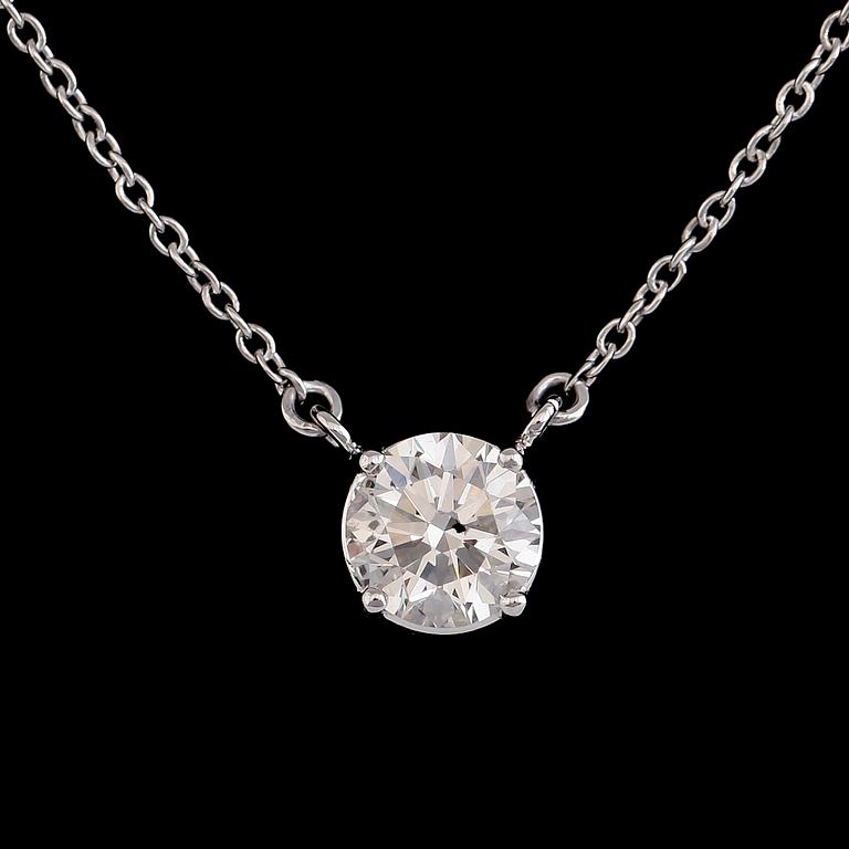 COLLIER, 18K vitguld, briljantslipad diamant ca 1.06 ct.
