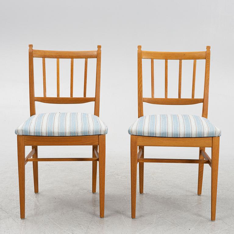 Carl Malmsten, a five-piece 'Solna' dining suite, second half of the 20th Century.