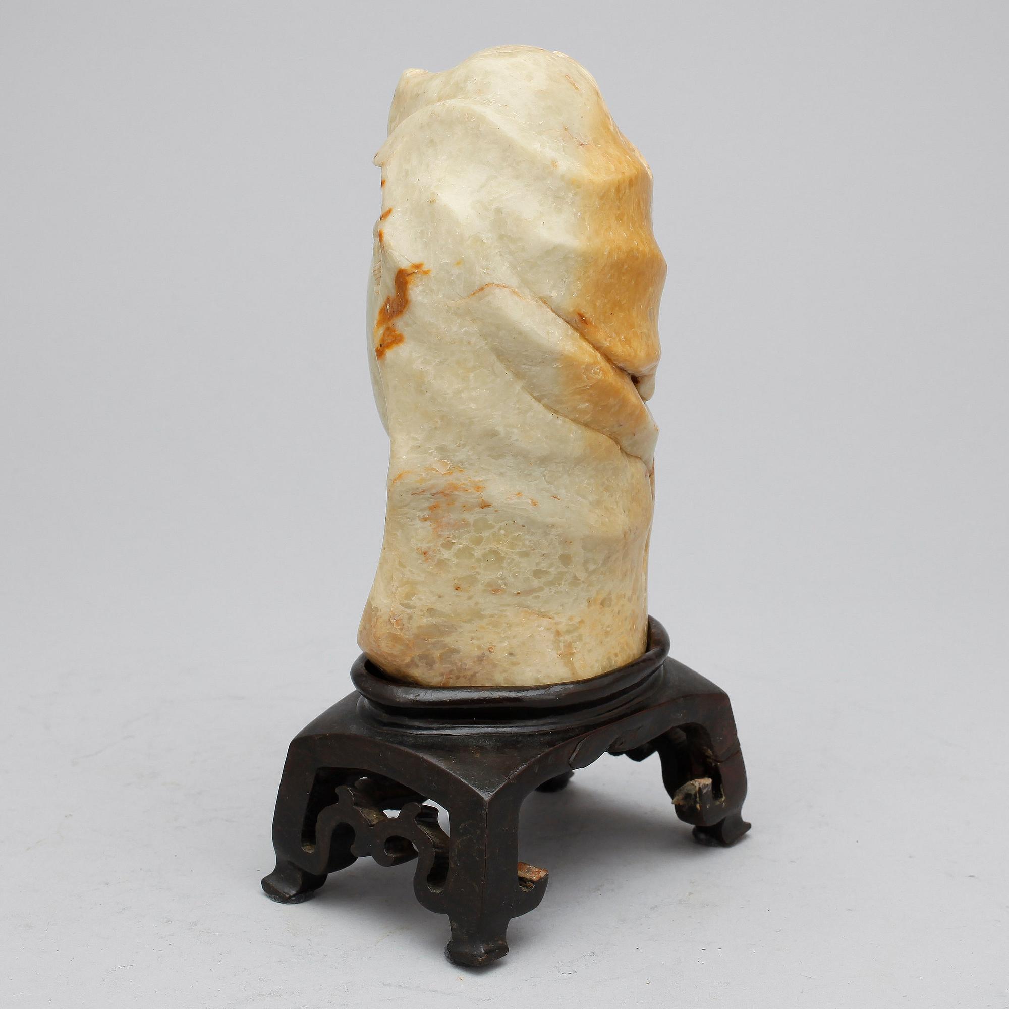 SKULPTURHUVUD, soapstone, Kina möjligen tidigt 1900-tal.