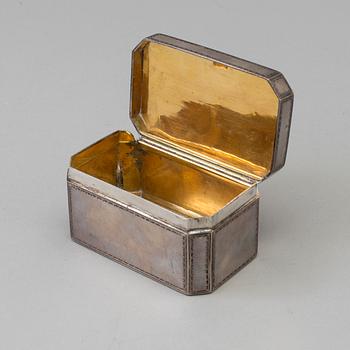 A silver box by Pehr Zethleius (Stockholm 1766-1810), 1775.