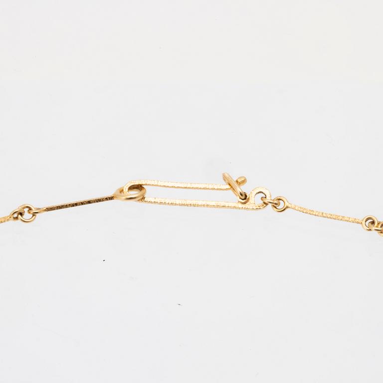 An 18K gold "Thai" necklace by Björn Weckström for Lapponia 1978.