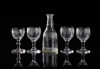 640. A set of 24 glasses, early 19th Century.