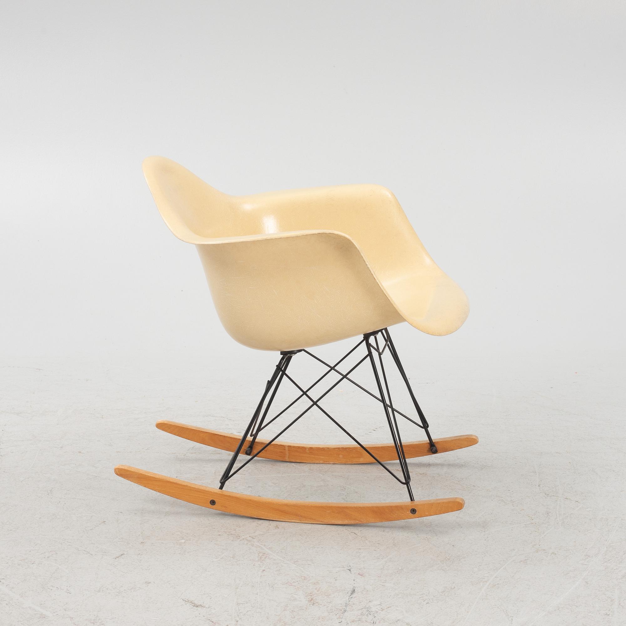 Charles & Ray Eames, a "RAR" rocking chair, Herman Miller, USA, 1961.