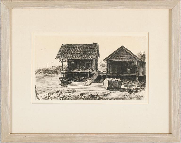 FOLKE GULLBY, etsning och torrnål, signerad och numrerad 111/310.