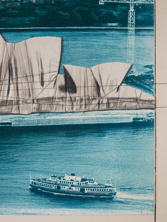 Christo & Jeanne-Claude, "Wrapped Opera House (Project for the Opera House in Sydney, Bennelong, Australia)".