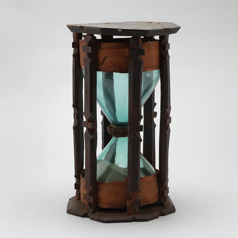 one 19th century hourglass.