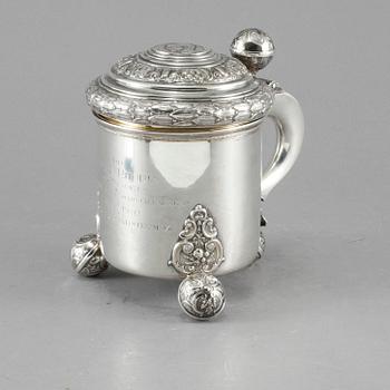 STOP, silver, CG Hallberg, Stockholm, 1940. Vikt 580 gram.
