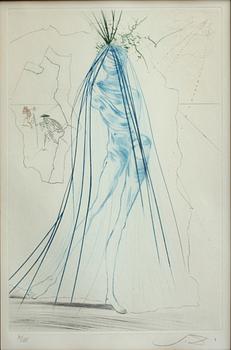 SALVADOR DALI, färgetsning, sign o numr 71/125.