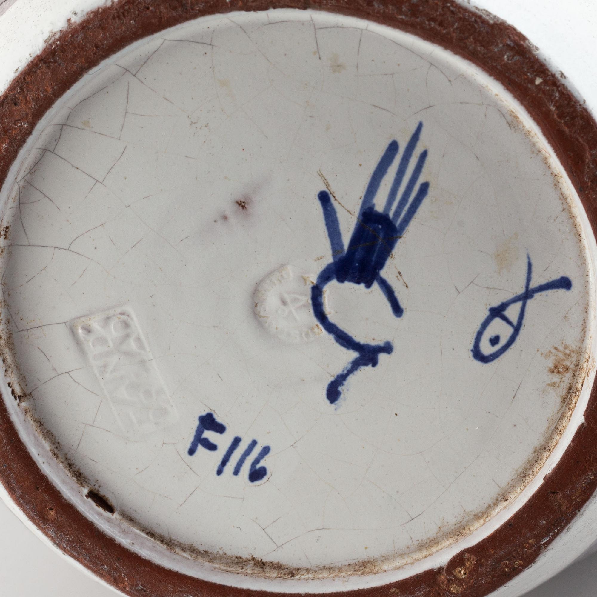 Stig Lindberg, a large faience vase, Gustavsberg Studio, Sweden, 1940-40's.