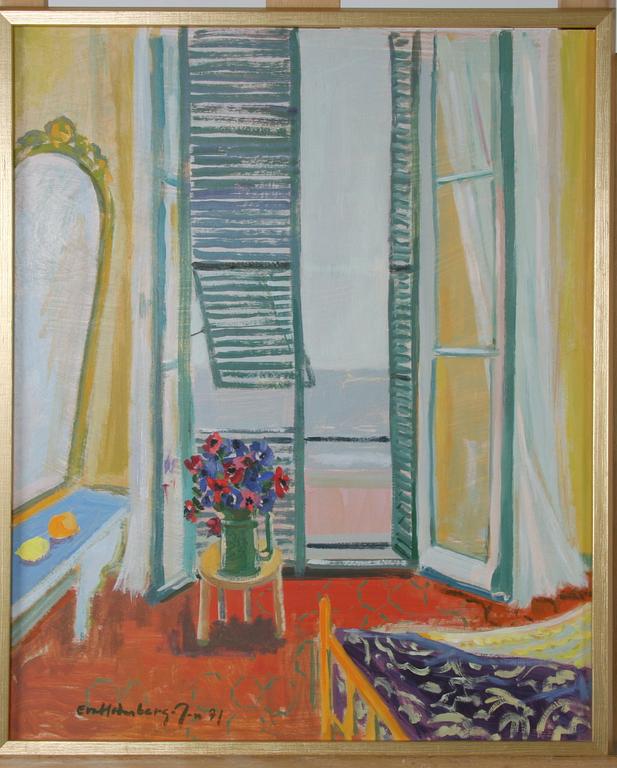 HOLMBERG JACOBSSON, EVA. Olja på pannå, sign o dat -71.