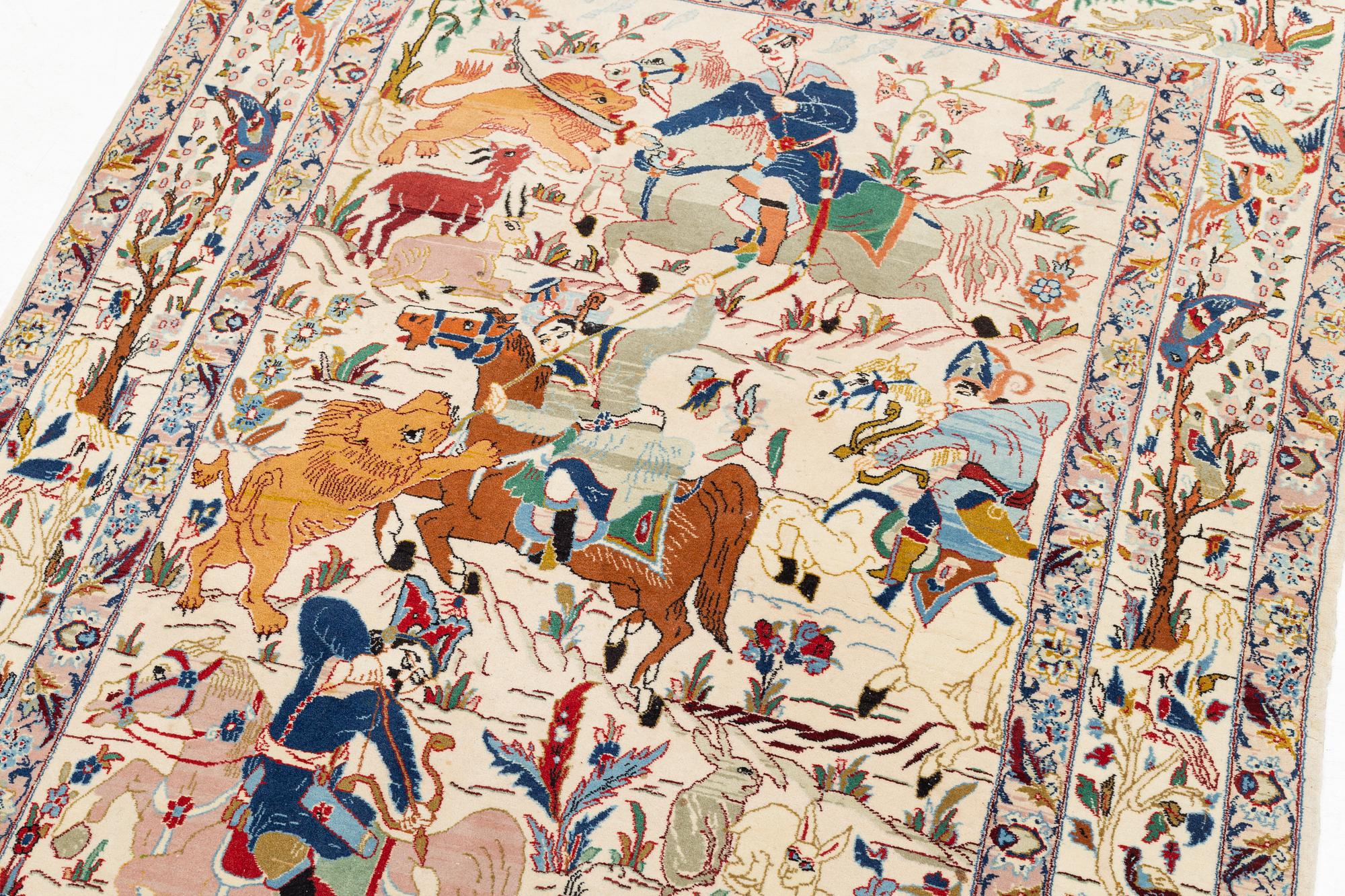 Matta, Isfahan, Old, ca 160 x 105 cm.