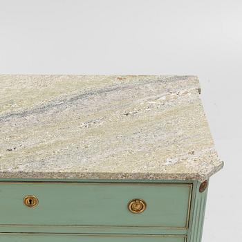 A Gustavian style chest of drawers, mid-20th Century.