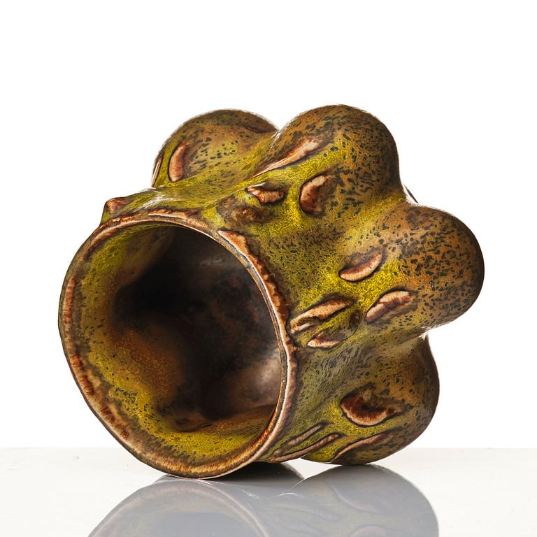 Axel Salto, a 'sprouting style' stoneware vase, Royal Copenhagen, Denmark mid 20th century.