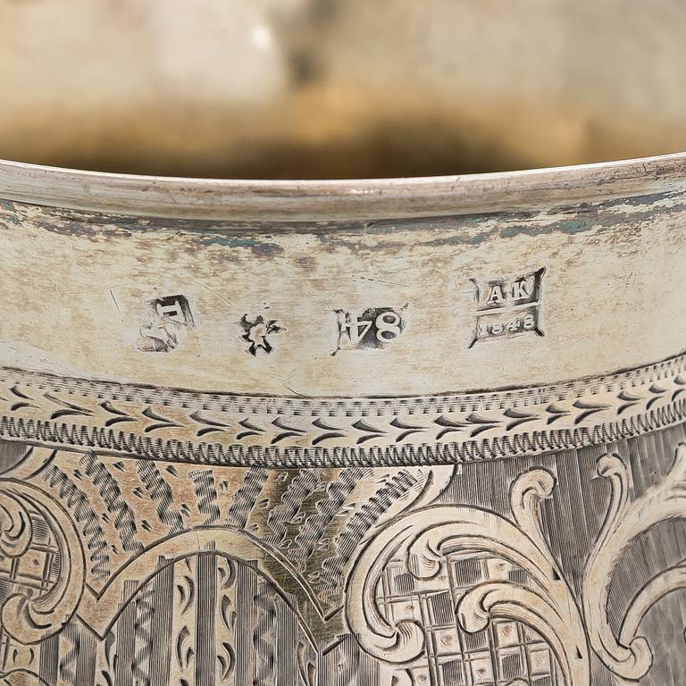 Bägare, silver, Moskva 1848.