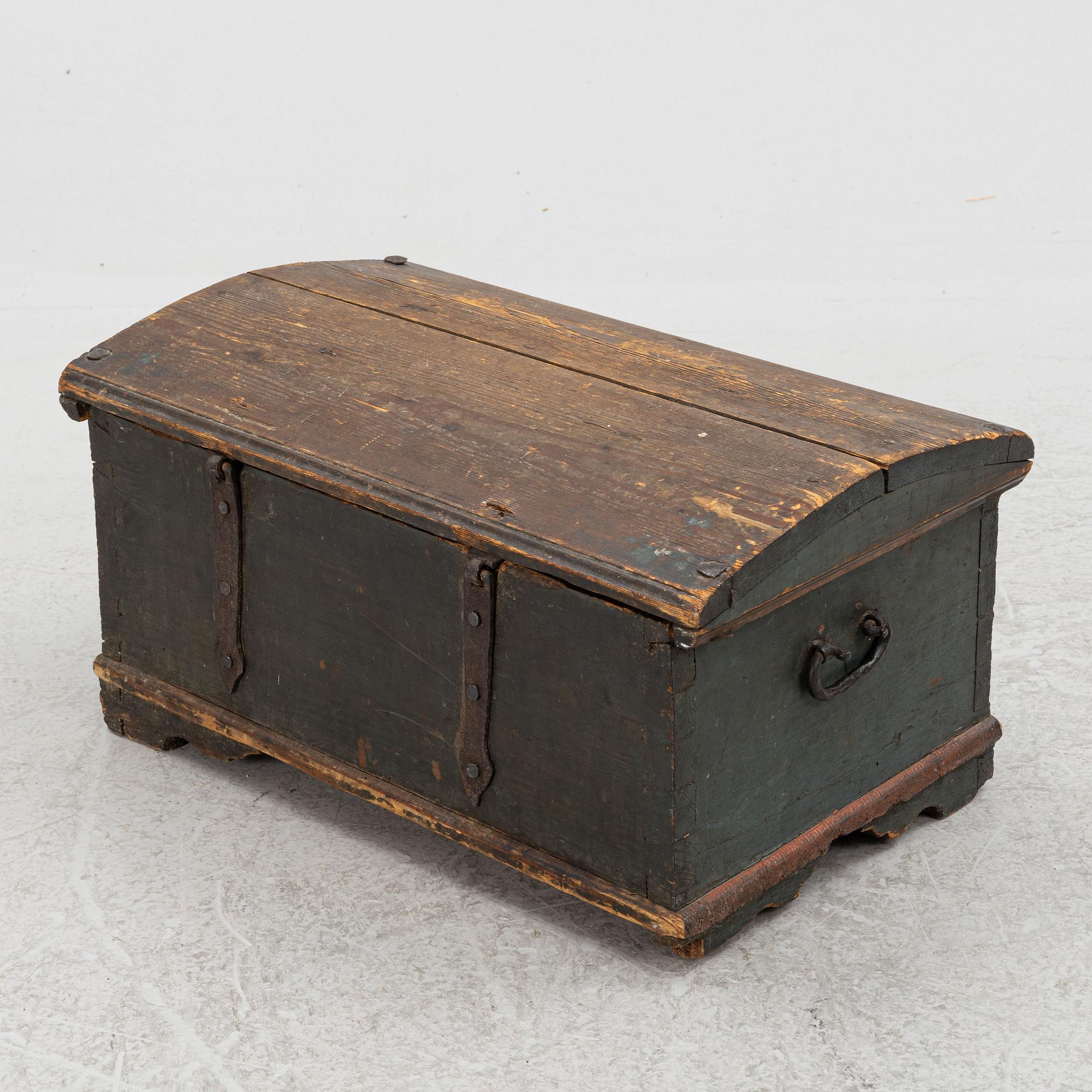 Färdskrin, Allmoge, Halland, daterat 1833.