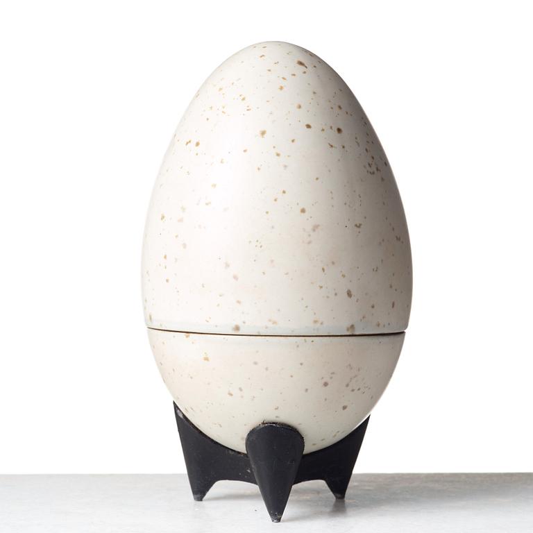 Hans Hedberg, a faience sculpture of an egg, Biot, France.