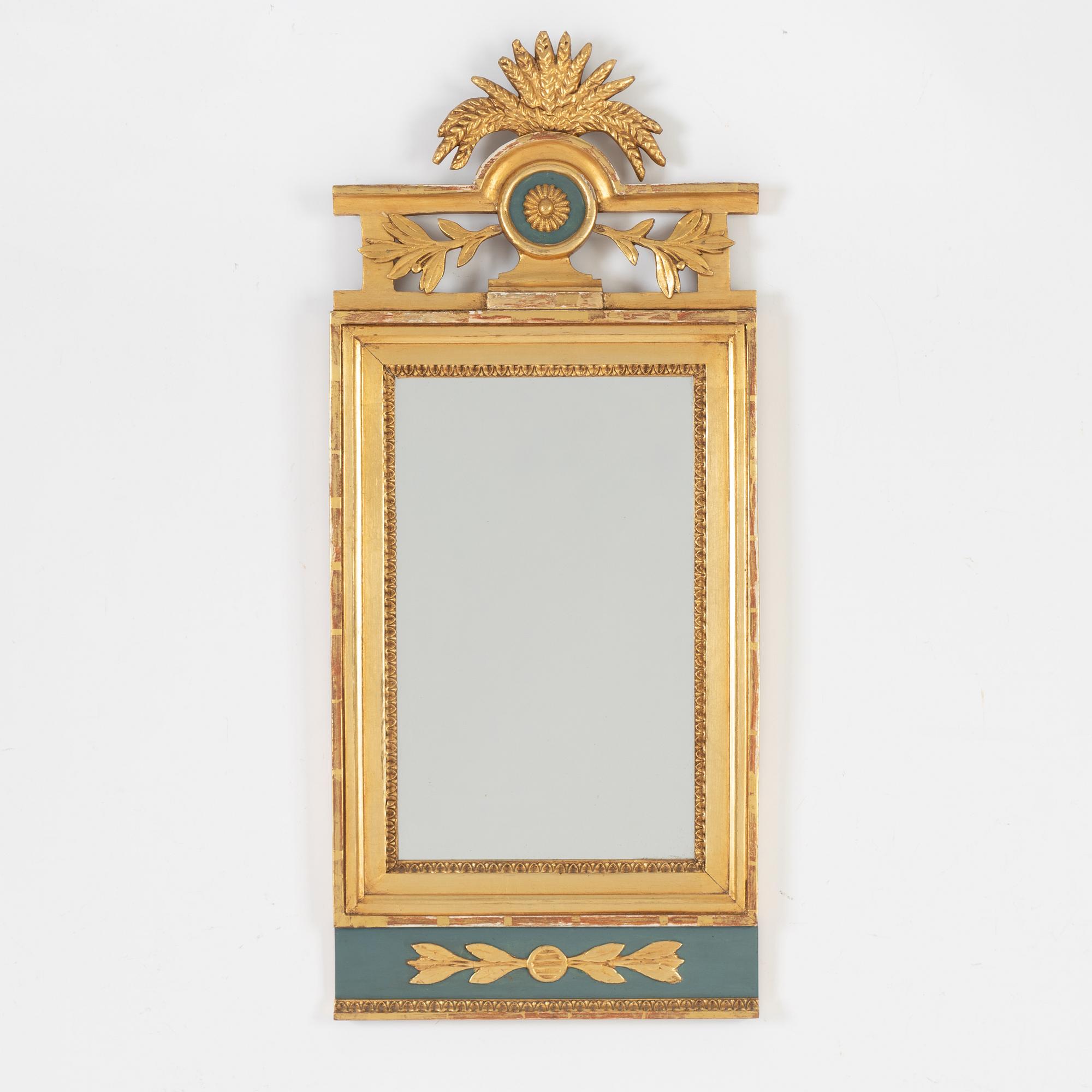 A late Gustavian style mirror, 19th Century.