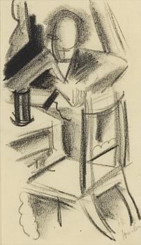 John Jon-And, Figure by a chair.