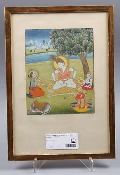 OKÄND KONSTNÄR, gouache, Indien, 1900-tal.