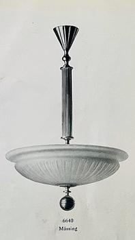 Harald Notini, a ceiling lamp, model "6640", Arvid Böhlmarks Lampfabrik, 1930s.