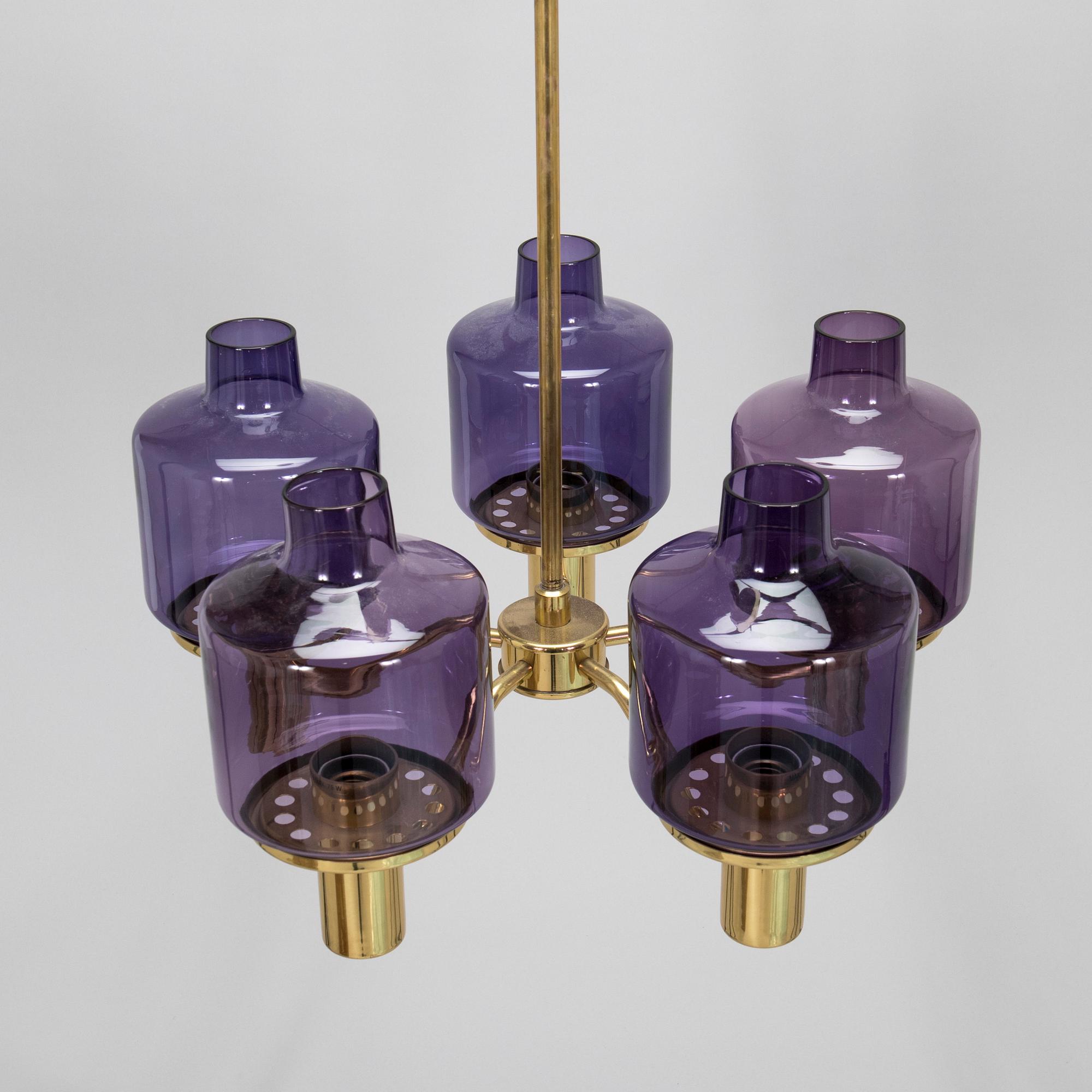 Hans-Agne Jakobsson,  A model T507 ceiling lamp, Markaryd, Sweden. Second half of the 20th century.