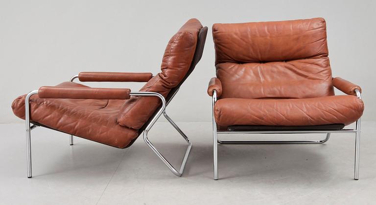 FÅTÖLJER, ett par, Danmark, 1960/-70 tal.