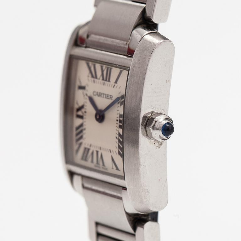 Cartier, Tank Francaise, wristwatch, 21 x 20 mm.