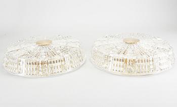 CARL FAGERLUND, plafonder, ett par, Orrefors, 1900-talets andra hälft.