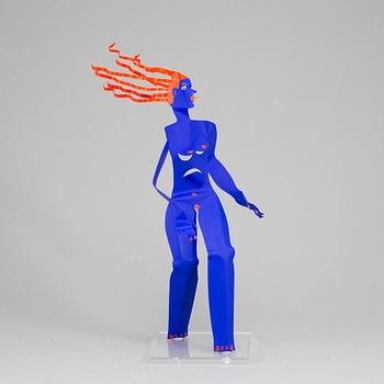 TIMO SOLIN, skulptur, målad metall, signerad.