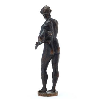 An Venetian circa 1600 bronze statuette of Hercules. Attributed to Niccolò Roccatagliata (Italian, active 1593–1636).