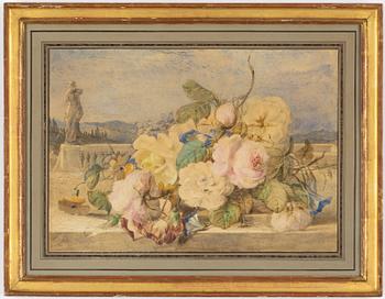 Okänd konstnär, 1800-tal, Blomsterstilleben.