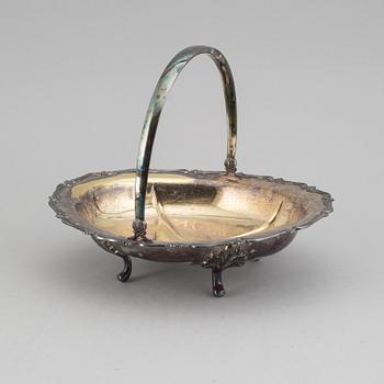 A silver basket, Auran Kultaseppä oy, Turku, Finland 1948.