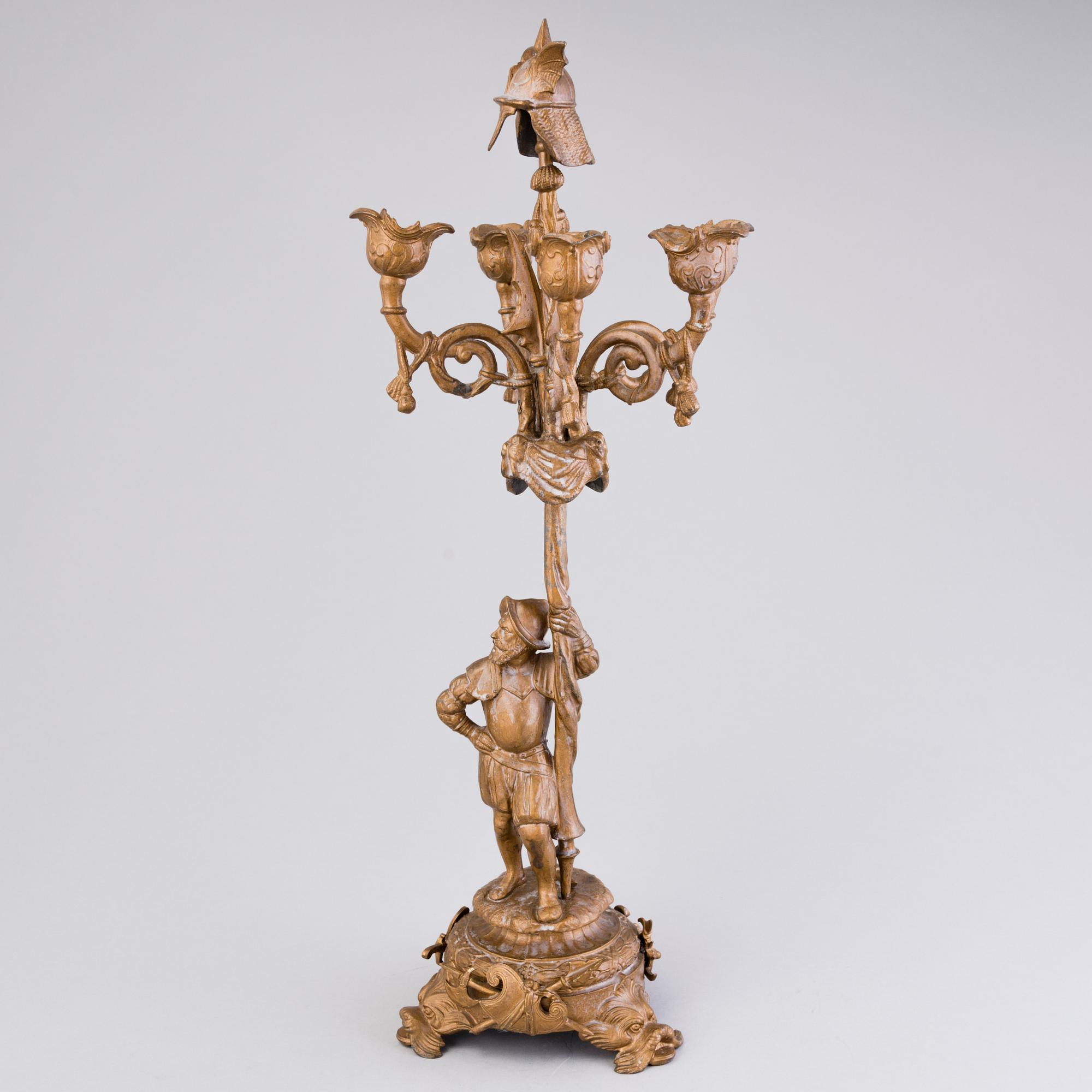 KANDELABER, kopparmetallegering, 1800-talets slut.