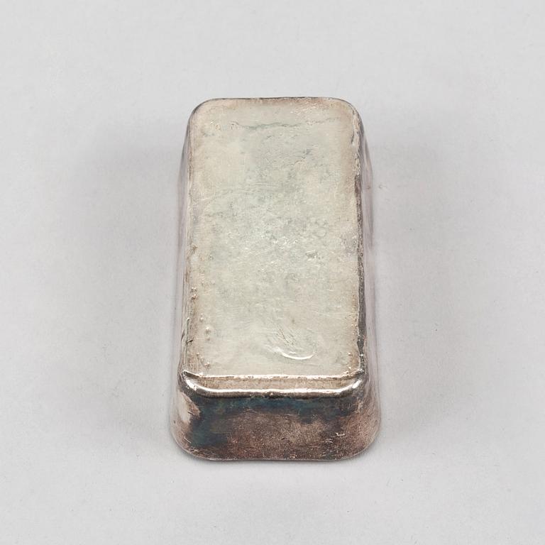 A silver bullion, degussa feinsilber, 999.0.