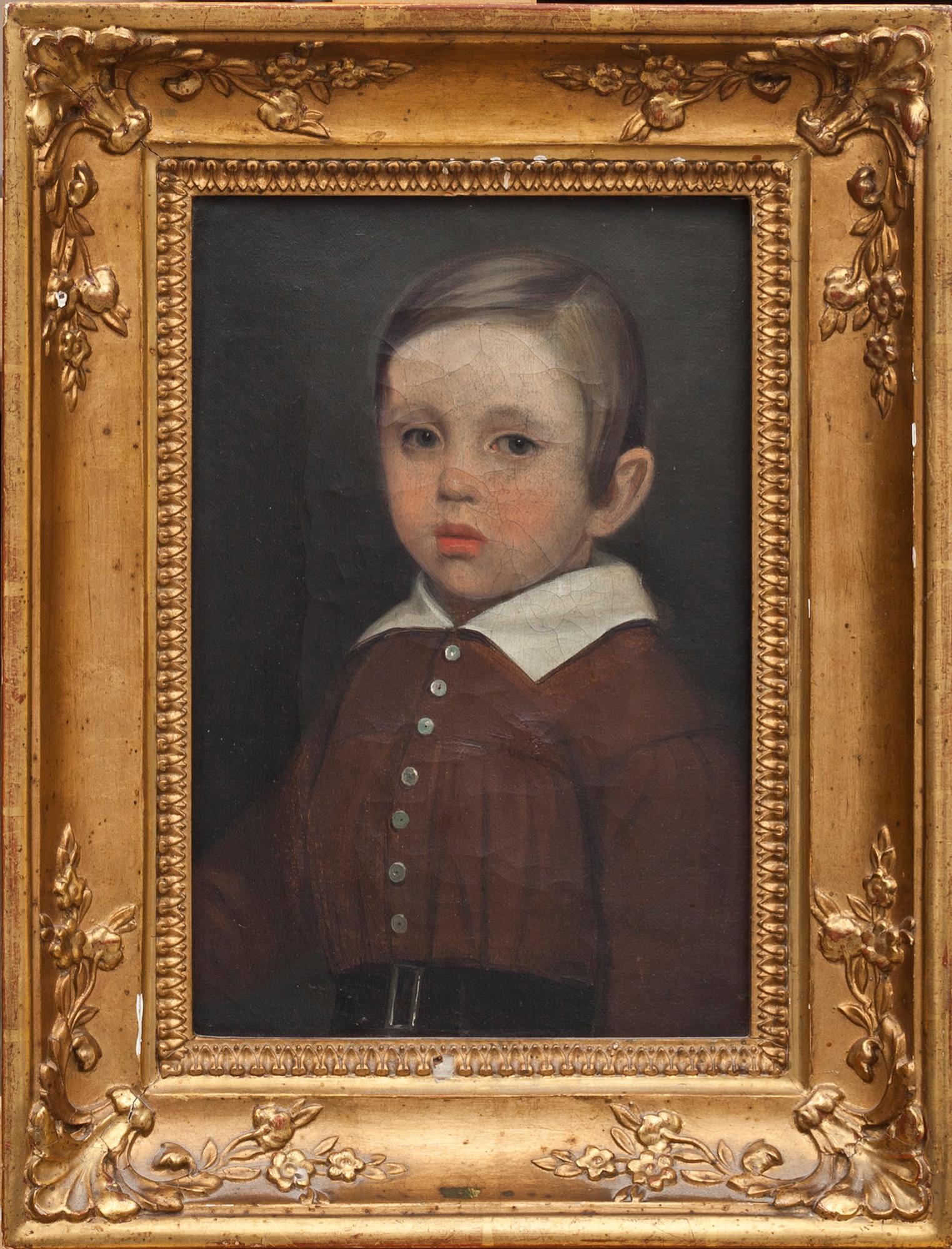 OKÄND KONSTNÄR. olja på duk. Omkring 1850.