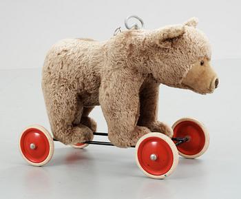 A German Stieffbear on wheel, 1950s/60s.