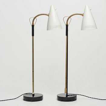 Falkenbergs belysning, model "7070", two floor lamps, Sweden 1960's.