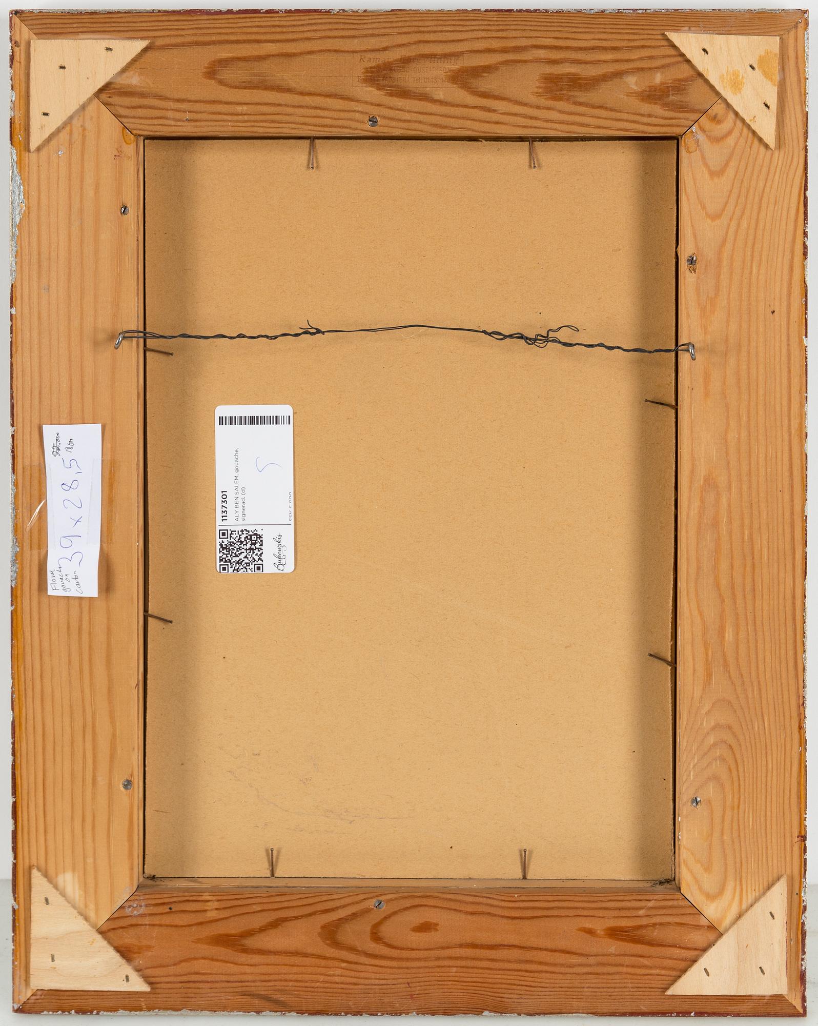 ALY BEN SALEM, gouache, signerad.