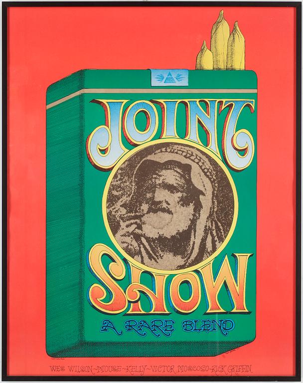 UTSTÄLLNINGSAFFISCH, "Joint Show", komponerad av Rick Griffin, 1967.